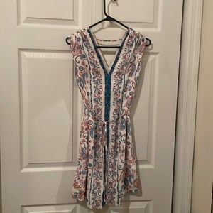 Loft Floral Mosaic Swing Dress